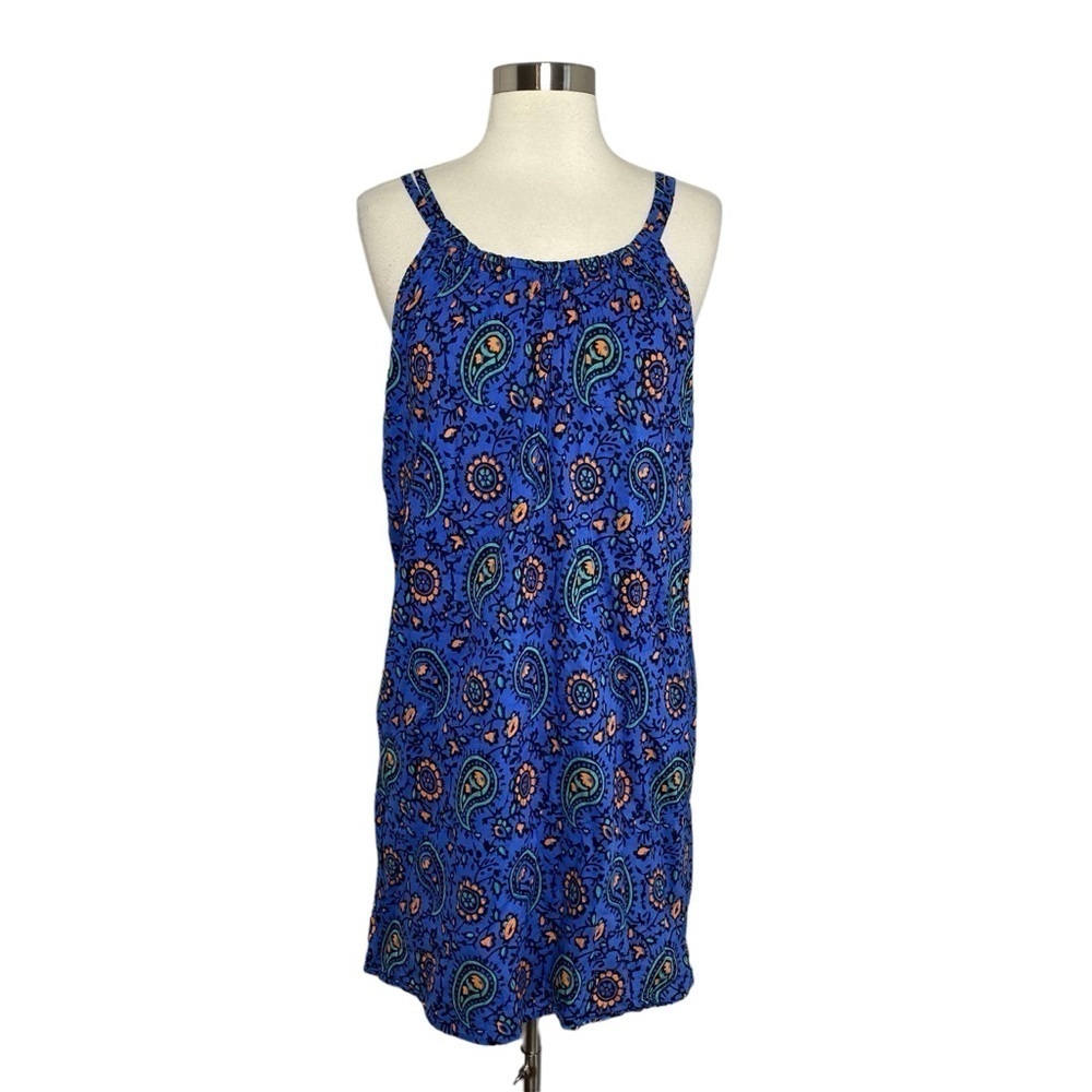J.Crew Blue Paisley Print Sundress Size Small 100% Cotton